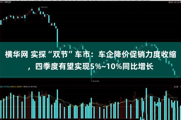 横华网 实探“双节”车市:车企降价促销力度收缩,四季度有望实现5%~10%同比增长